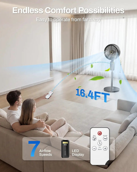 No Hose Needed Misting Fan With Built In Pump 12 Inch Portable Outdoor Oscillating Pedestal Fan With Remote And Timer Spray
