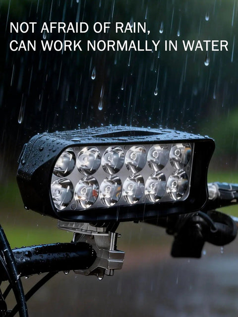 High Brightness 1200 Lumen LED Headlight For 12V To 80V Electric Bikes Tricycles And Motorcycles Waterproof Front Light For Ride Safe Night Rides And Easy Tricycle Conversion Lamp