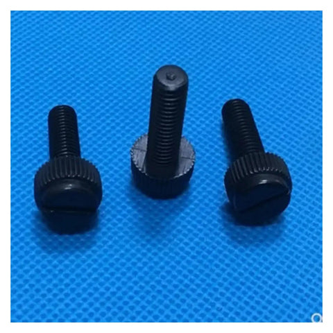 Knurled Thumb Screws For Easy Hand Tightening, Plastic Twist Fasteners For Electronics Mounting on blue surface