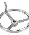 Rotary Handwheel 200mm Diameter Cast Iron Chrome Plated With Handle For Milling Machines And Lathes Silver Tone Durable Machining Accessory