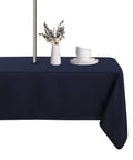 Outdoor Table Cover With Umbrella Hole And Zipper 60x84 Inch Navy Low Maintenance Washable Waterproof Spill Proof Wrinkle Free Tablecloth