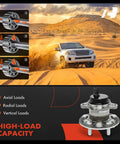 2 Pack Rear Wheel Bearing And Hub Assemblies With ABS For Toyota Prius 2010 2015 And Prius Plug-In 2012 2015, 5-Lug