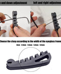 All In One Eyeglasses Repair Kit For Quick Adjustments And Tightening Frames With A Handy Screwdriver Includes Temple Bending Nose Pad Contouring And Replaces Multiple Tools At Home with a gray clasp for frame adjustment.