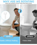 Heavy Duty Toilet Seat Screws Replacement Kit With Two Rapid Adjust Lifters And Heavy Plastic Bolts Nuts Washers example image showing stable vs loose seat.