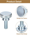 Product Detail of M6x16mm Knurled Thumb Screws, 10 Pcs, Carbon Steel Zinc Plated Flat Knurled Head Fully Threaded Bolts.