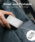 Heavy Duty M2 Nvme Enclosure With Badass Cooling Fan 40 Gbps Usb 4 Hard Drive Case in a hand, showcasing its portable design.