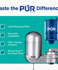 Lead Reducing Faucet Mount Water Filter For Your Sink Easy Install Great Tasting Water Save Money Ditch Bottled Water 100 Gallon Filter Life Chrome Finish Compatible With Sinks With External Aerators.