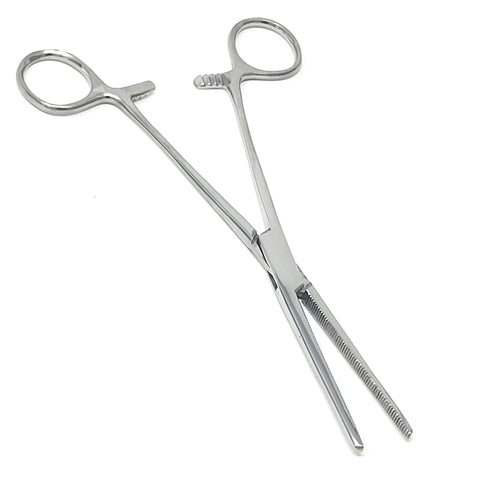 Pair of stainless steel autoclave-ready hemostat forceps, 6.25 in straight, Amazon BISS