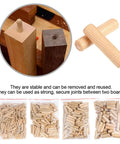 Kiln Dried Hardwood Dowel Pins Set for Woodworking and Cabinet Assembly, fluted beveled round pins, 500 pcs in bags