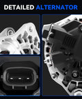 Detailed view of 110 Amp Beefed Up Alternator Replacement For 2014 2017 Kia Soul L4 1.6L And 2013 2017 Hyundai Veloster With 110 Amp Output Fits Kia Forte Koup Forte5 Rio Models Includes Part Numbers 11609N 373002B760 2616559 373002B760RU