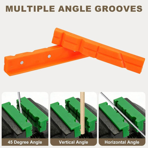 6 Inch Rubber Magnetic Vise Jaw Pads V Shape Anti Scratch Jaws For DIY Woodworking And Plumbing Clamping with angle grooves