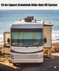 RV with Lippert Schwintek slide-out system by ocean, showcasing 16 Tooth Spur Gear Set 16 DP And 20 PA For Lippert Schwintek Slide Out
