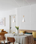 White Plug In Pendant Light Dope Cone Farmhouse Style For Kitchen Island Bar Ceiling Fixture Industrial Pendant Lamp