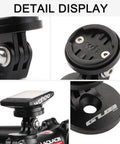 Detail display of Beefy Adjustable Out Front Bike Computer Mount For One And One Eighth Inch Steerer Tube Built From 6061 T6 Aluminum CNC
