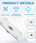 Badass M10 Brad Hole Tee Nuts Complete Pack Comes With Twenty Flat Head Screws For Instant Wood Furniture Assembly and Damn Fine Do It Yourself Projects showing metal tee nut with four mounting holes.