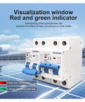 2P DC Dual Power Manual Transfer Switch MCB For PV System 40A Heavy Duty Miniature Circuit Breaker with indicators on solar panel