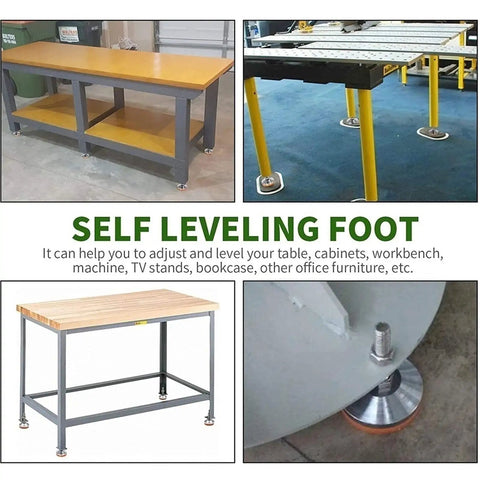 Beefy Adjustable Feet 4 Pack M12x80mm Leveling Feet For Furniture And Equipment Swivel Levelers For Tables Chairs Shelves Desks Home Office Restaurant Workshop Easy Install High Load Capacity on workbench and table