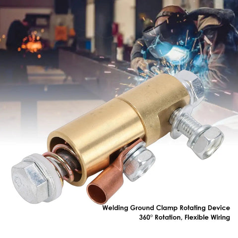 Heavy Duty 500A Brass Welding Ground Clamp With Rotating Device And M10 Hole Diameter For Superior Copper Contact, Reliable Grounding, And Long Lasting Heavy Performance On Every Tough Job