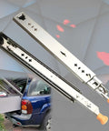 Heavy Duty Drawer Slides Full Extension Industrial Drawer Runners with Lock, side mount with car trunk installation view