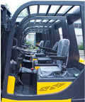 Heavy Duty 2 Ton And 3 Ton Electric Forklift Stacker With Compact Design For Easy Warehouse Material Handling operator seats.