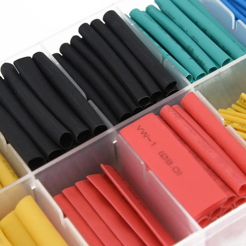 Dope 280pc Heat Shrink Tubing Kit With 2 To 1 Ratio Wire Cable Sleeves Assortment In Multiple Colors For Electrical Projects And Secure Insulation Connections That Fit Perfectly. Color-coded 2:1 polyethylene tubes in storage tray