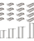 Track Bolts Kit 40 Pieces 1/4-20 For T Slot Tracks Four Lengths 2-1/4 In 1-1/2 In 1-1/4 In 1 In Perfect For Woodworking Jigs Fixtures And DIY Projects