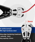 Mini Bolt Cutter 8 Inch Spring Loaded Wire Cutter Heavy Duty With Soft Anti Slip Handle cutting red wire