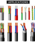 Zonon 36-piece ceramic wire connector set with porcelain caps; assorted colored wires shown