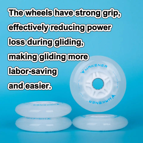 Grippy Go-To Inline Skate Wheel Replacement Pack 100mm 110mm 24mm Wide 78A Hardness Outdoor Indoor Roller Skating Wheels