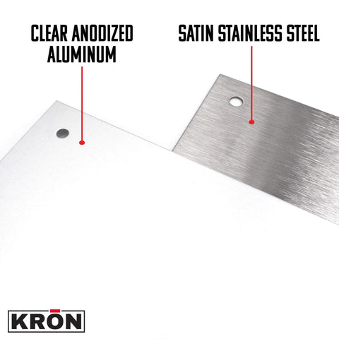 Heavy Duty Clear Anodized Aluminum Door Kick Plate 8X34 Tough As Nails Scratch Shield For Wood Or Metal Doors Straight Up 18 Gauge USA Made Protection