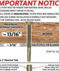 Diagram showing 12x2 Reamer Self-Drilling Wood To Metal Screws With Torx Star Head T-30 for flatbeds and trailers, installation tips.