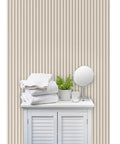 Straight Up Rustic Farmhouse Vinyl Wallpaper With Kickass Leather Texture Heavy Duty Type II Wallcovering in a bathroom setting.