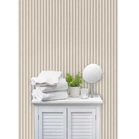 Straight Up Rustic Farmhouse Vinyl Wallpaper With Kickass Leather Texture Heavy Duty Type II Wallcovering in a bathroom setting.