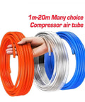 Pro Grade Flexible Pneumatic Tube Air Hose Kicks Industrial Automation With Compressed Air Flow Superior Elasticity Plus Shape Memory Quick Connectors Make Install Easy No Glue Or Welding Needed Full Control Over Workshop Gear Whenever You Need It, 1m-20m coils