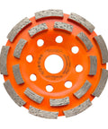 Four And A Half Inch Concrete Grinding Wheel Double Row Diamond Cup Wheel With Seven Eighths Inch Arbor for angle grinders