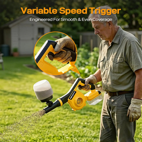 Cordless Handheld Spreader For Lawns Compatible With Dewalt 20V Max Batteries Fertilizer Grass Seed And Ice Melt Adjustable Openings