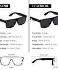 Comparison of Legend and Legend XL sunglasses with XL Polarized Work Sunglasses For Men And Women With Side Shield Design, UV Protection.