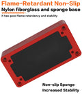 Built Tough 300A Waterproof Power Distribution Block With Four 5/16 M8 Terminal Studs Kickin High Current Bus Bar For American Marine Rv Trucks And Solar Installations – red nylon fiberglass base with non-slip surface.
