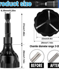 Two Piece Tungsten Carbide Deburring Chamfer Drill Bit Set For Damaged Metal Screws Bolts And Fasteners, Quick Release Hex Shank