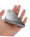 Top Shelf Stainless Steel Freezer Door Pivot Hinges 2 Pieces Set For Chest Freezer Silent Triangle Replacement Fridge Parts in a hand.
