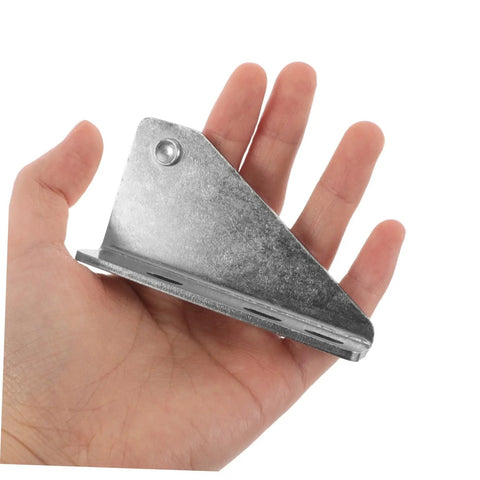 Top Shelf Stainless Steel Freezer Door Pivot Hinges 2 Pieces Set For Chest Freezer Silent Triangle Replacement Fridge Parts in a hand.