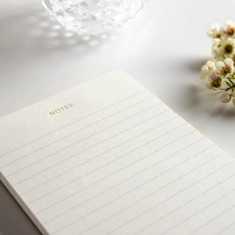 Executive Desk Notepads Bundle For Professionals, Minimalist Lined Memo Pads With Gold Foil Accents, FSC certified, 80 GSM