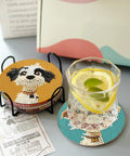Dog Diamond Art Coaster Kit For Beginners With Holder DIY 8 Pack Diamond Painting Coasters Set Includes Cork Bases Diamonds