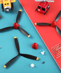 Six Spare 3 Blade RC Plane Propellers With Savers And Adapters For P40 Fighter 761-13 Remote Control Aircraft display