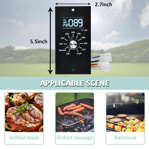 Upgrade Control Board Replacement For Pellet Grills With 8 Temperature Settings Digital Control Panel Kit dimensions and uses