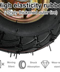 Heavy Duty Industrial Swivel Casters Set Of Four Steel Core Rubber Wheels For Cart Trolley 300 Pound Capacity high elasticity rubber tire detail