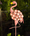 Flamingo Solar Garden Lights 27 LED Warm White Outdoor Stake Light Waterproof For Lawn Patio Courtyard Easy Install
