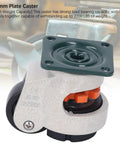 Rugged Retractable Leveling Casters With Ratchet Arm Design, Height Adjustable Plates Crushing Up To 2200 Lbs, Smooth Operator 40Mm close-up of caster with heavy mounting plate and anti-slip design