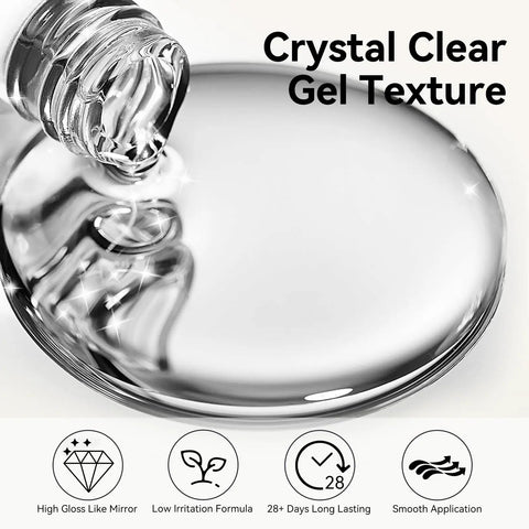 No Wipe Gel Top Coat Clear 15Ml High Gloss Scratch Resistant Shield Against Daily Hustle Rock Hard Armor pouring gel texture
