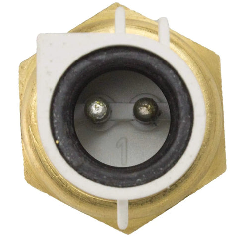 Solid Air Charge Temperature Sensor For Precise Engine Computer Monitoring And Reliable Fuel Economy That Clears Check Engine Codes. Top view of sensor connector.